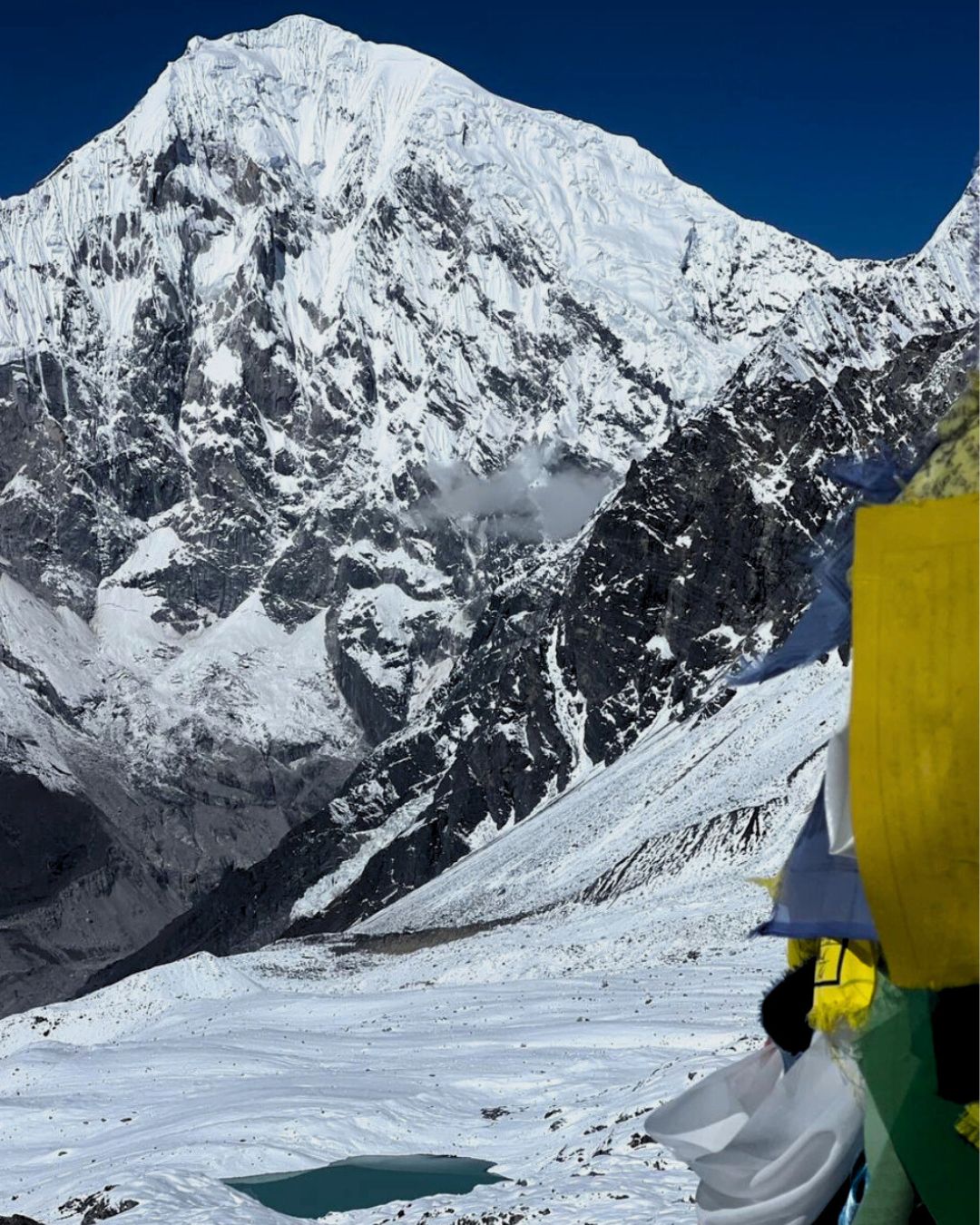 Everest Base Camp sign Khumbu Icefall