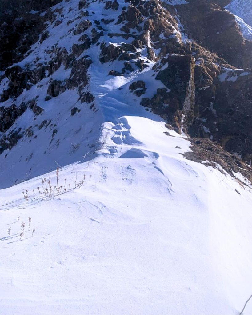 Mardi Himal Trek (5 Days) | Best Short Trek from Pokhara 17 a snow covered mountain top at Mardi Himal Trek