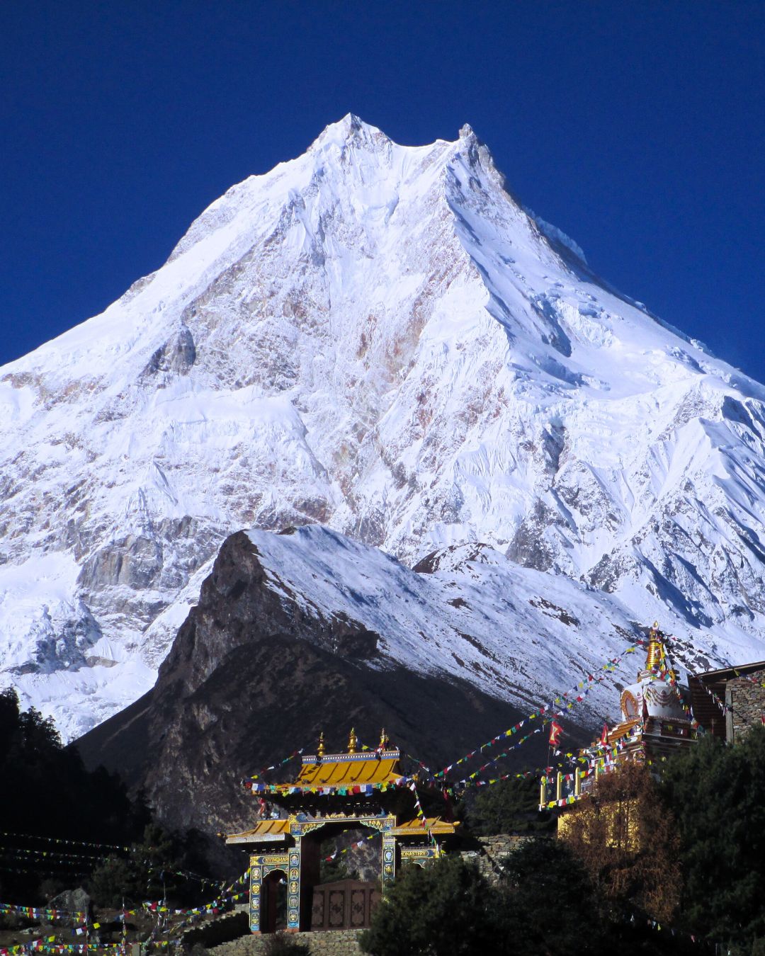Stunning Mount Manaslu in the Manaslu and Tsum Valley Trek