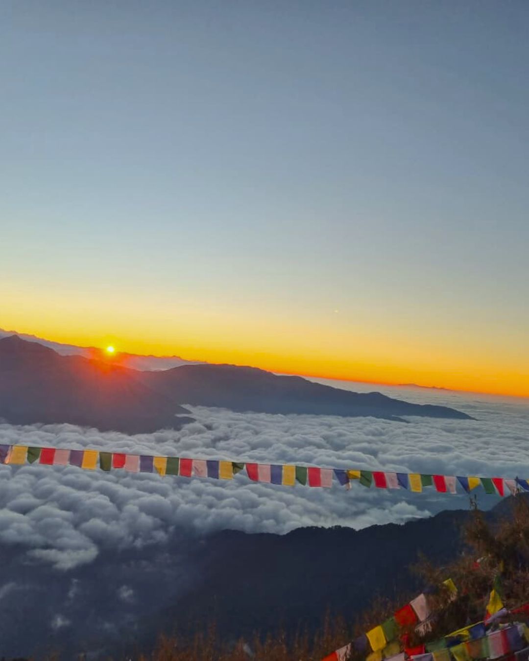 Ama Yangri summit sunrise view during Ama Yangri Trek from Kathmandu