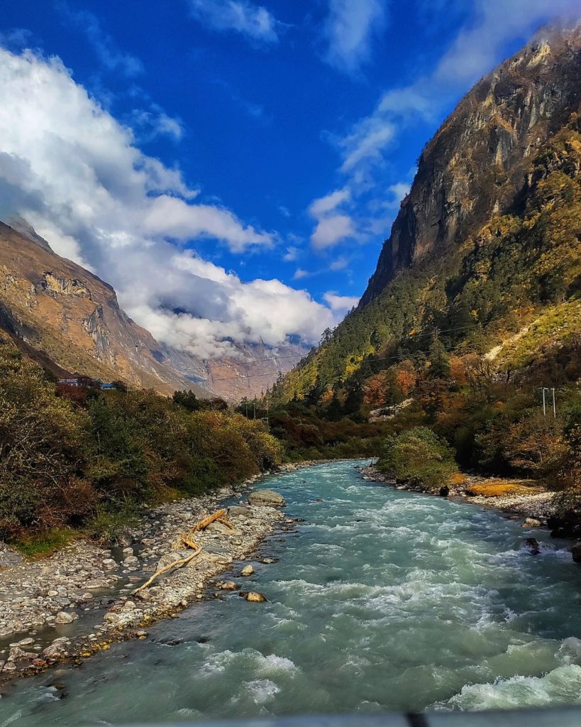 Scenic View from Suspension Bridge