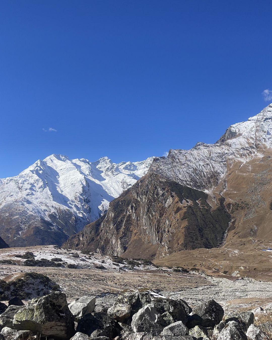 Panoramic mountain view during Api Himal Base Camp Trek