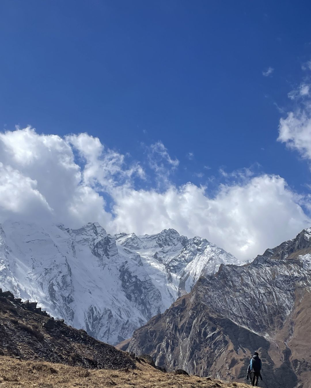 Api Himal peak viewed from Api Himal Base Camp Trek